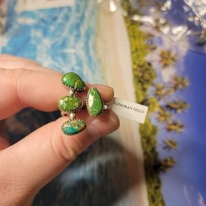 NWT Sonoran Gold Sterling Silver Turquoise Cluster Ring – Adjustable